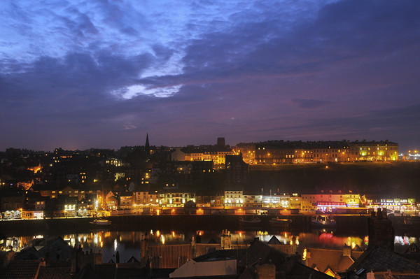 Whitby at dusk, North Yorkshire Picture Board by Chris Harris
