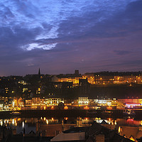 Buy canvas prints of Whitby at dusk, North Yorkshire by Chris Harris