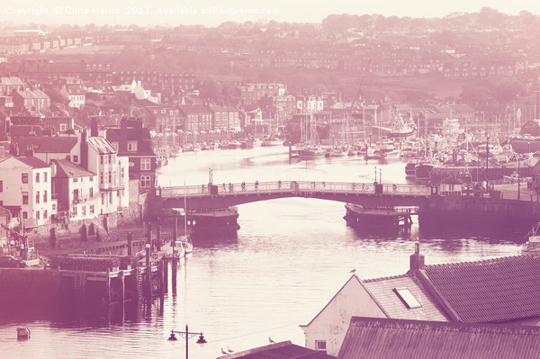 Whitby and River Esk - Retro finish Picture Board by Chris Harris