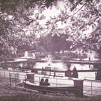 Buy canvas prints of Italian Gardens - Kensington Gardens by Chris Harris