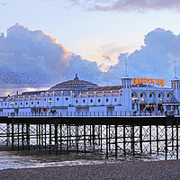 Buy canvas prints of Brighton Palace Pier at twilight by Chris Harris