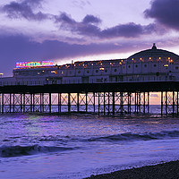Buy canvas prints of Brighton Pier - Sunset to dusk by Chris Harris