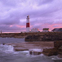 Buy canvas prints of Portland Bill lighthouse at sunset by Chris Harris
