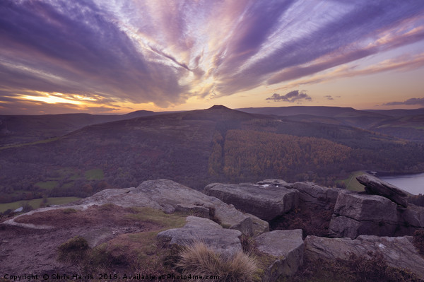 Win Hill at sunset, Peak District Picture Board by Chris Harris