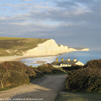 Buy canvas prints of Seven Sisters from Seaford Head by Chris Harris