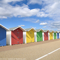 Buy canvas prints of Beach huts in Eastbourne by Chris Harris