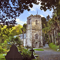 Buy canvas prints of St Just in Roseland Church by Chris Harris