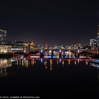 Buy canvas prints of Along the Thames at Night... by Will Elliott
