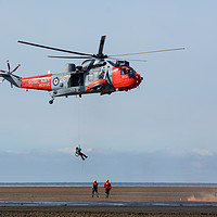 Buy canvas prints of Westland Seaking Helicopter Search & Rescue by Lee Chapman