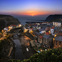 Buy canvas prints of Staithes Sunrise by john vince