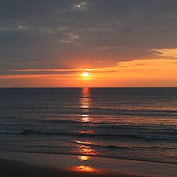 Buy canvas prints of Sunset, Brancaster Beach, Norfolk by Judy Newstead-Howard