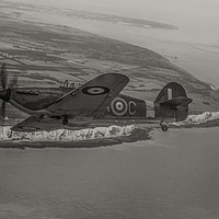 Buy canvas prints of Hurricane over the White Cliffs of Dover by Tom Dolezal