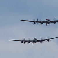 Buy canvas prints of Two lancasters by Tom Dolezal