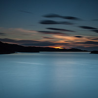 Buy canvas prints of Long exposure  of a Loch Cairnbawn sunset. by Tom Dolezal