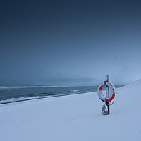 Buy canvas prints of Icelandic winter beach scene by Tom Dolezal