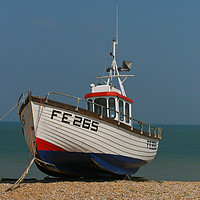 Buy canvas prints of Dungeness fishing boat by Tom Dolezal