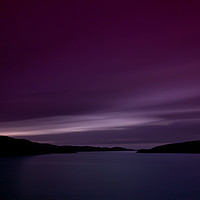 Buy canvas prints of Highland sunset at Loch Cairnbawn. by Tom Dolezal