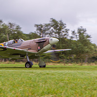Buy canvas prints of Low down for a Spitfire take-off by Tom Dolezal