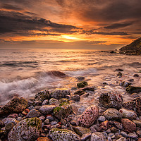 Buy canvas prints of Berry Head Sunset by Nigel Martin