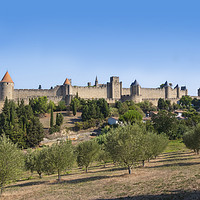 Buy canvas prints of Carcassonne, France, La Cite is the medieval citad by Jeanette Teare