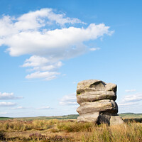 Buy canvas prints of Eagle stone near Curbar Edge, Peak District by Jeanette Teare