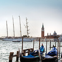 Buy canvas prints of Gondolas and tall ships by Jeanette Teare