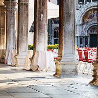 Buy canvas prints of Piazza San Marco, Venice, light and shadow by Jeanette Teare