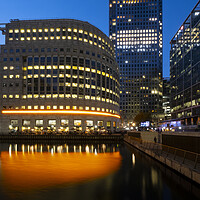Buy canvas prints of Canary wharf nights by Jeanette Teare