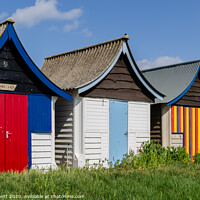 Buy canvas prints of Mablethorpe Breach Huts by GILL KENNETT