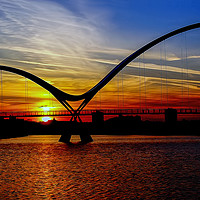 Buy canvas prints of Infinity Bridge Sunset  by Paul Welsh