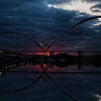 Buy canvas prints of Infinity Bridge Sunset and Clouds by Paul Welsh
