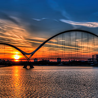 Buy canvas prints of Infinity Bridge Sunset  by Paul Welsh