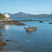 Buy canvas prints of White house at Porthdinllaen by JUDI LION