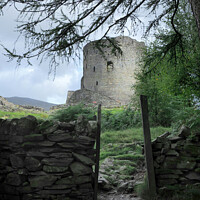 Buy canvas prints of Dolbadarn Castle Llanberis by JUDI LION