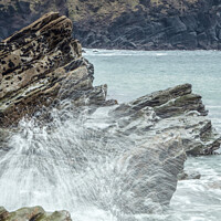 Buy canvas prints of Wave crashing on rock by JUDI LION