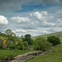 Buy canvas prints of Green valley in Yorkshire Dales by JUDI LION