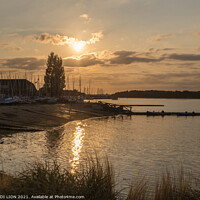 Buy canvas prints of Sun going down over Chichester Harbour by JUDI LION