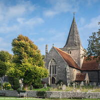 Buy canvas prints of St Andrew's Church Alfriston by JUDI LION