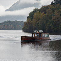 Buy canvas prints of Wooden Launch on Derwent Water by JUDI LION