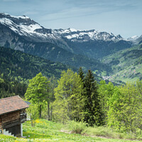 Buy canvas prints of Mountain hut in French Alps by JUDI LION