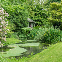 Buy canvas prints of Peaceful stream and summer house by JUDI LION