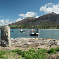 Buy canvas prints of Boats in Trefor Bay by JUDI LION