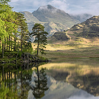Buy canvas prints of Early morning at Blea Tarn in the Lake District by JUDI LION