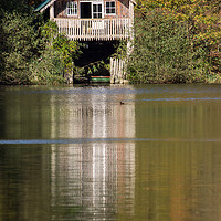Buy canvas prints of Boathouse reflections by JUDI LION