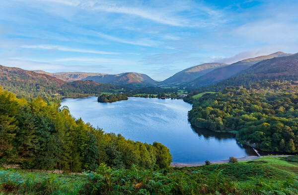 Lake Grasmere in early morning in Lake District Picture Board by Steve Heap