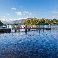 Buy canvas prints of Boats on Derwent Water in Lake District by Steve Heap