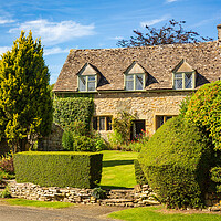 Buy canvas prints of Old cotswold stone house in Icomb by Steve Heap