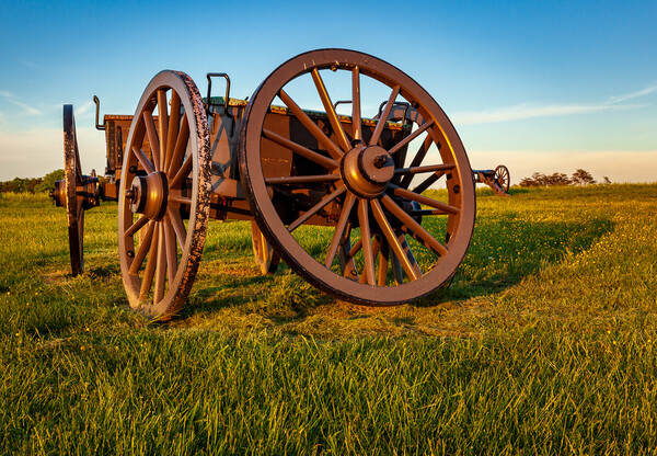 Cart on Manassas Battlefield Picture Board by Steve Heap