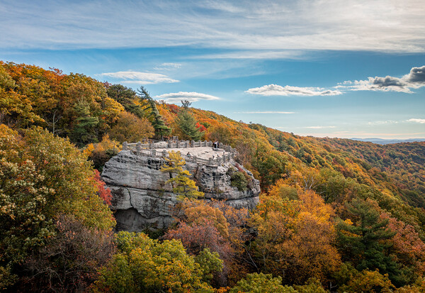 Coopers Rock state park overlook over the Cheat River in West Vi Picture Board by Steve Heap
