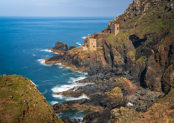 Long duration image of the ruins at Botallack tin mine Picture Board by Steve Heap